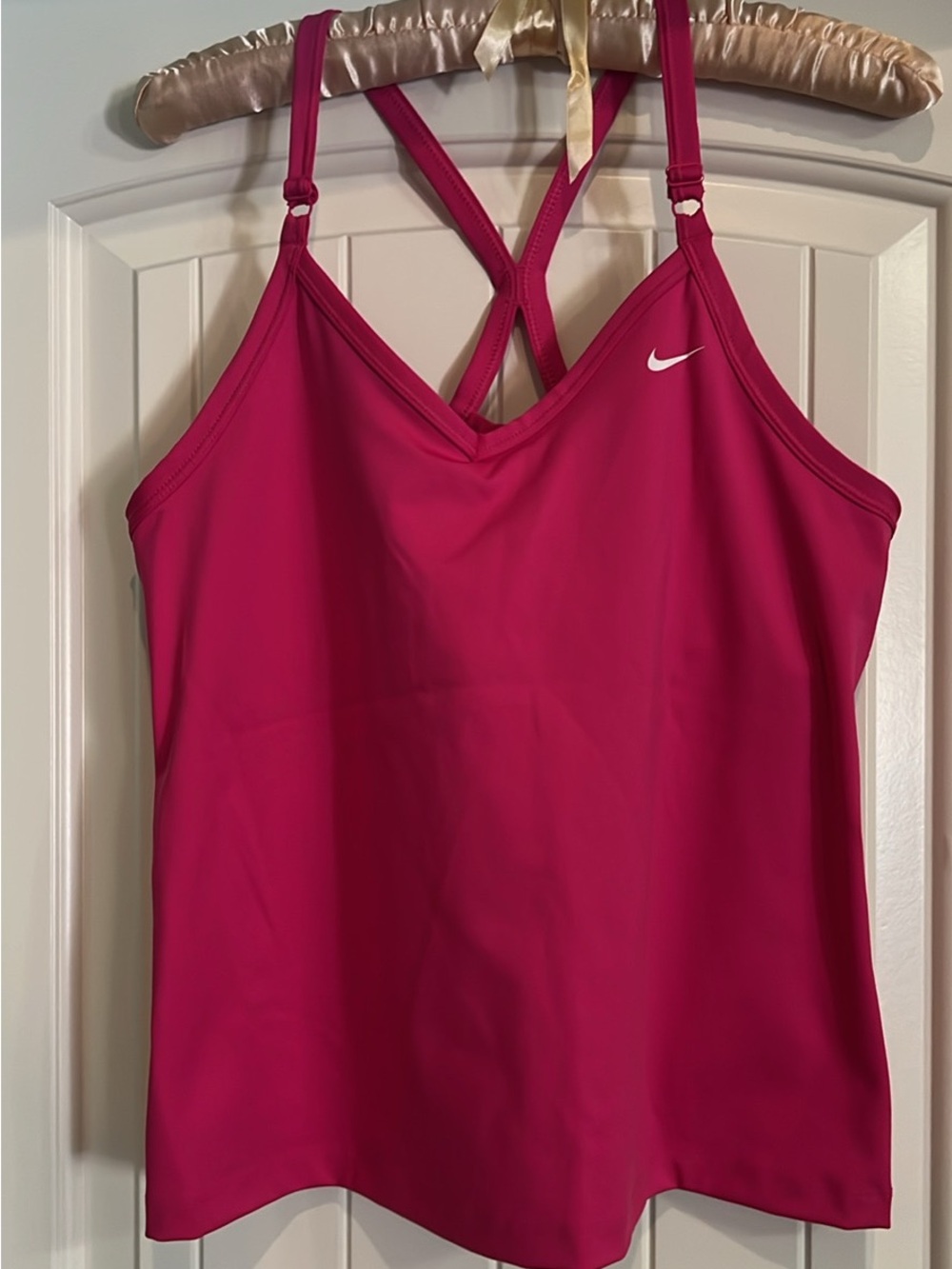 Nike Women's Hot Pink Performance Camisole with Cross-Back Straps
